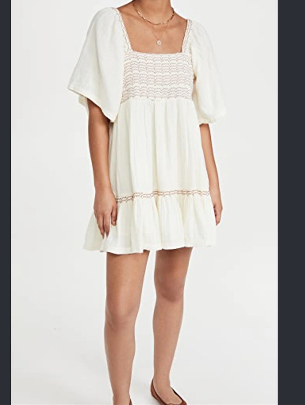 Free People Easy To Love Bubble Mini Dress Moonglow Size XS 4